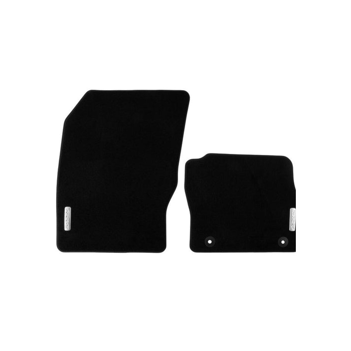 Ford Focus (11/2010 - 02/2015) vloermatten velour voorzijde, zwart met Focus logo RHD