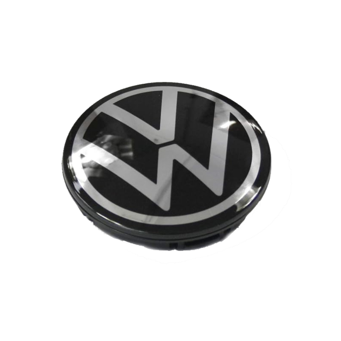 Volkswagen naafkapje 56mm zwart / chroom