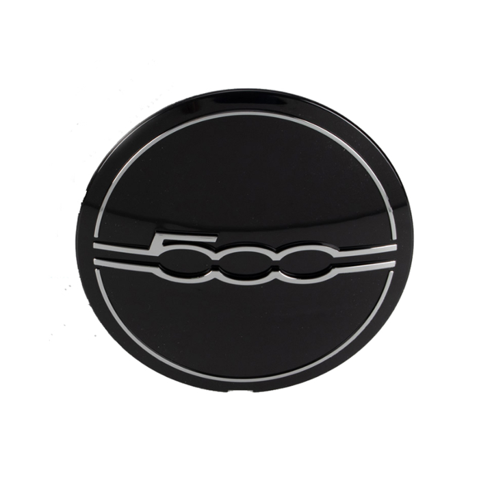 Fiat 500e naafkap zwart / zilver