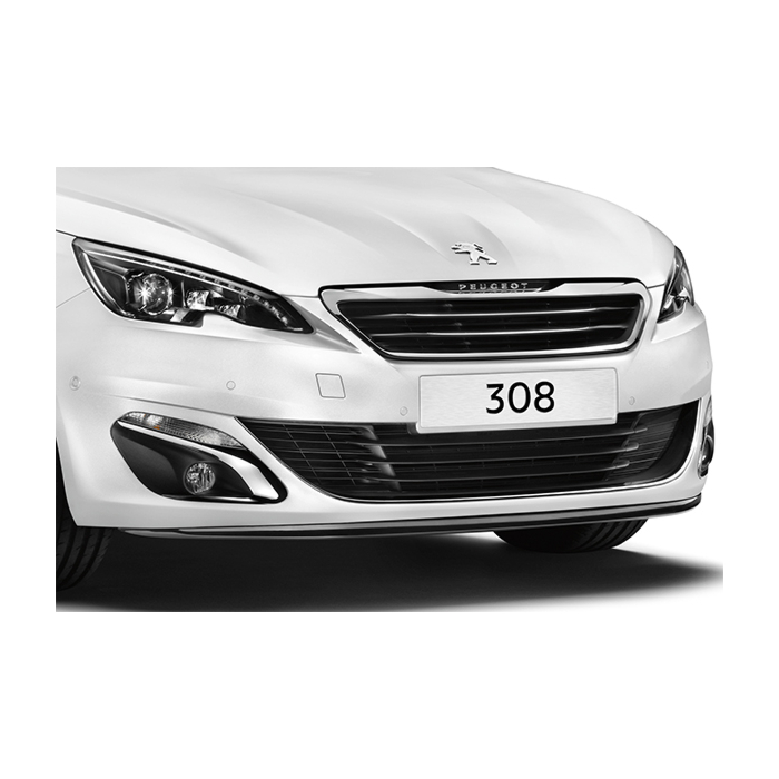 Peugeot 308 (2013 - ..) front bumper spoiler for vehicles without foglamps