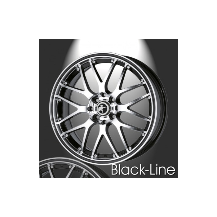 Musketier Peugeot 207 alloy wheel Black-Line 7x17 black polished, black edge