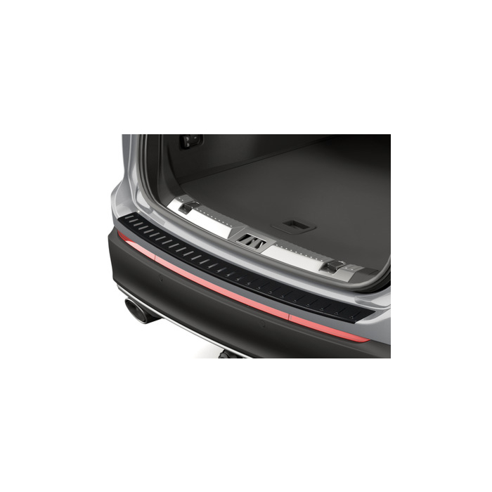 Ford Edge (01/2016 - ..) achterbumper beschermlijst, gevormd, glanzend zwart