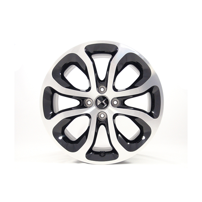 Citroën lichtmetalen velgen set Clover 17" 4-gaats glimmend zwart, gepolijst