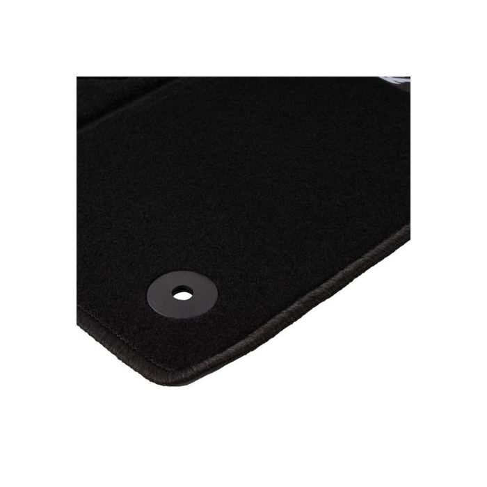 Ford Fiesta (11/2012 - 06/2017) vloermatten voorzijde en achter, zwart met logo RHD