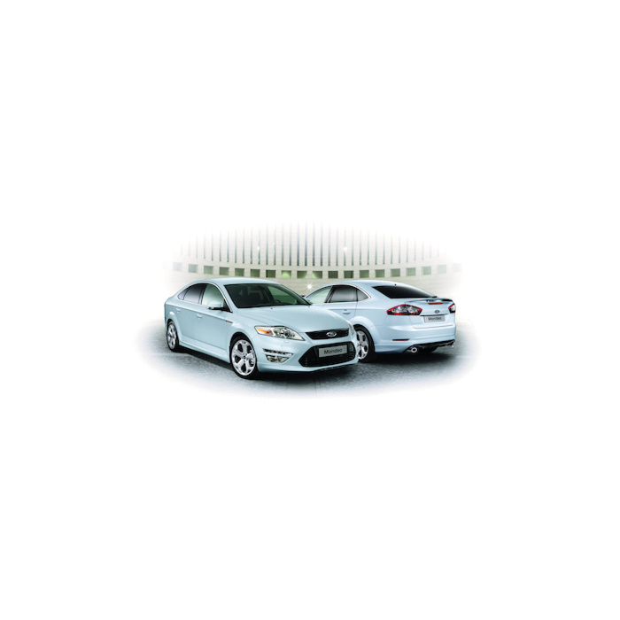 Ford Mondeo (09/2010 - 08/2014) achterbumperdiffuser glimmend zwart