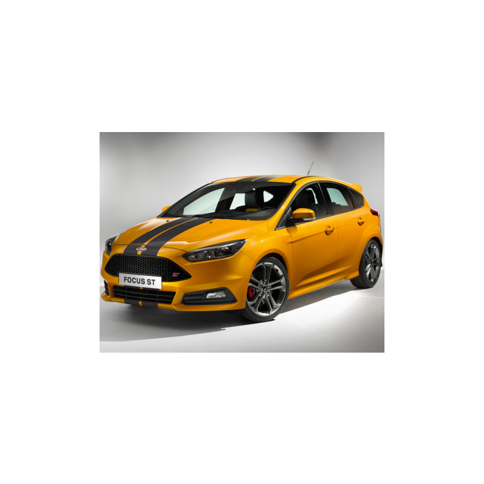 Ford Focus (09/2014 - 03/2018) ST racestrepen Over-the-top, mat zwart