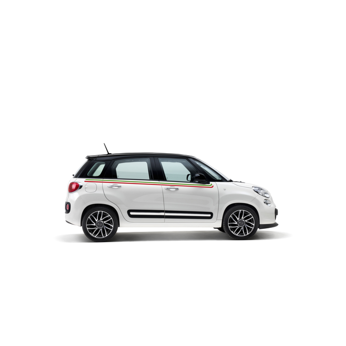 Fiat 500L raamlijststicker Italiaanse vlag