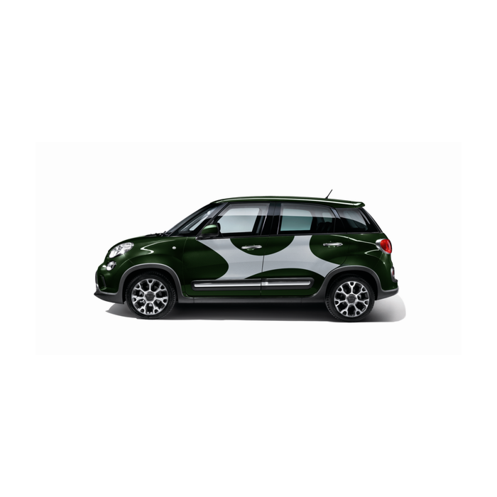 Fiat 500L stickerset 'elastiek' zilver