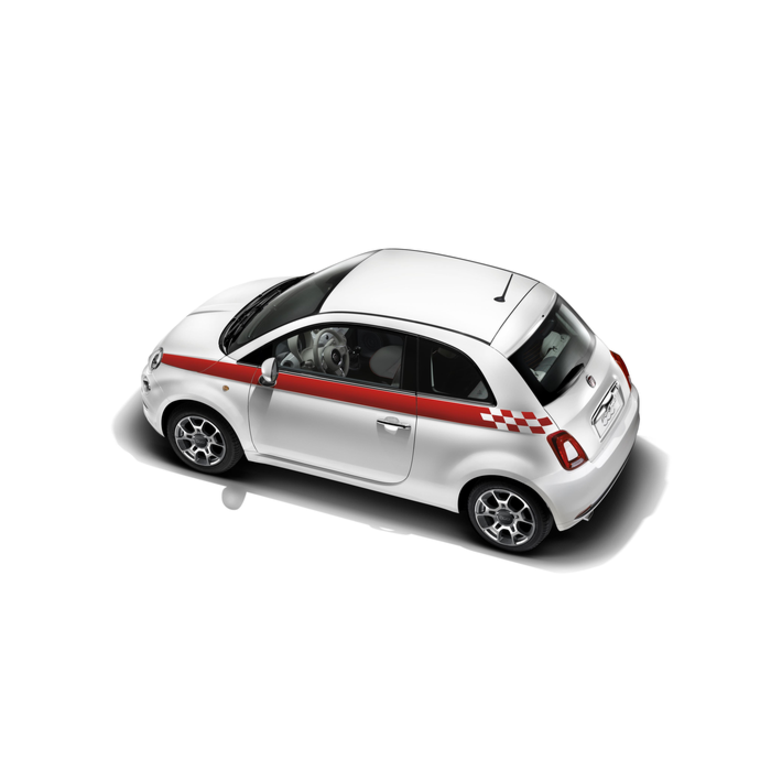 Fiat 500/500c sportstriping rood voor taillelijn