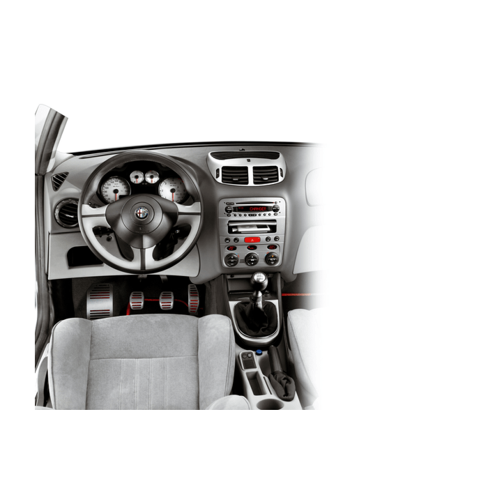Alfa Romeo 147 stuurwiel zwart/rood