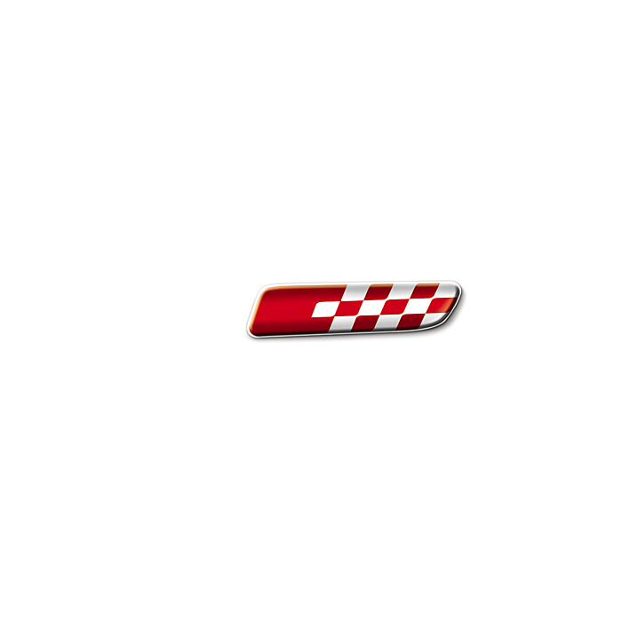 Fiat 500/500c badge sport rood