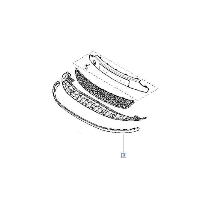 Renault Twingo (2007 - 2014) voorbumperspoiler