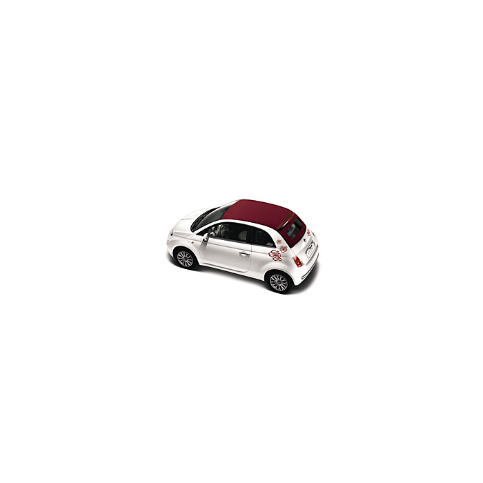 Fiat 500/500c sticker hibiscus ivoor