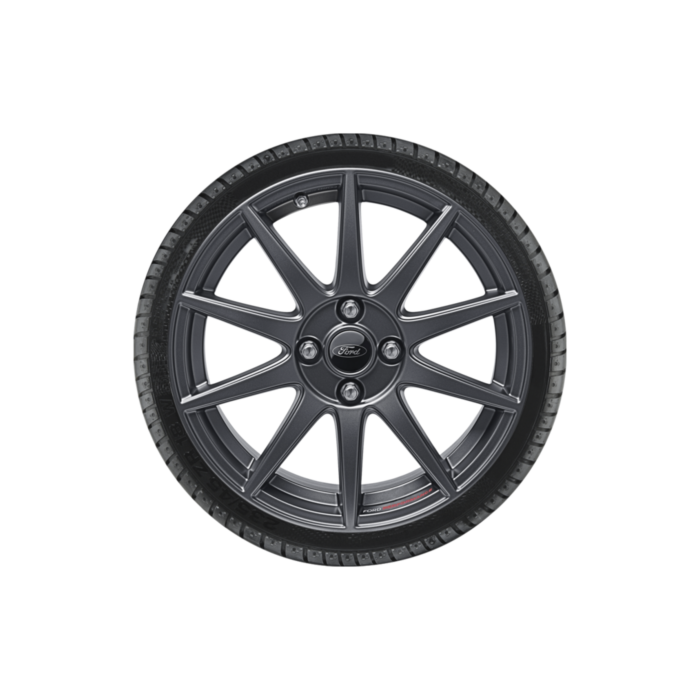 Ford Fiesta (07/2017 - 2023) lichtmetalen velg met winterband 17", 10-spaaks design, Magnetite Matt, Ford Performance