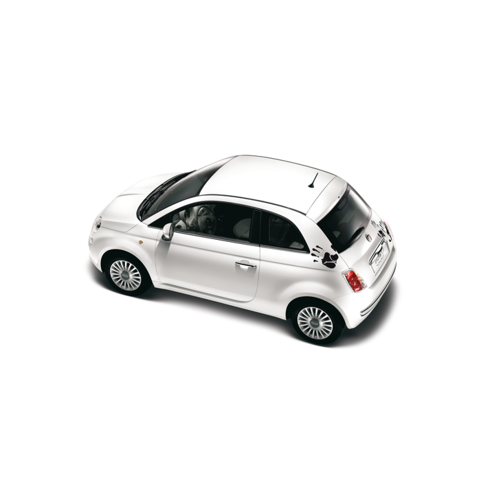 Fiat 500/500c hand sticker wit