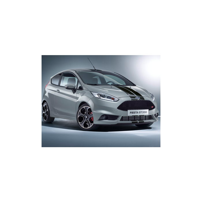 Ford Fiesta (11/2012 - 06/2017) Herpa Print Racing strepen glanzend zwart