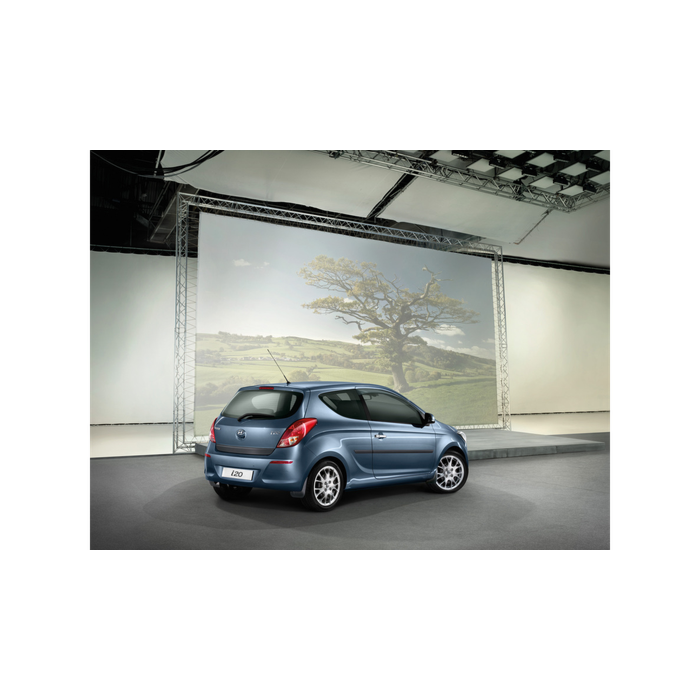 Hyundai i20 3-drs (2012 - 2015) achterklep beschermlijst zwart