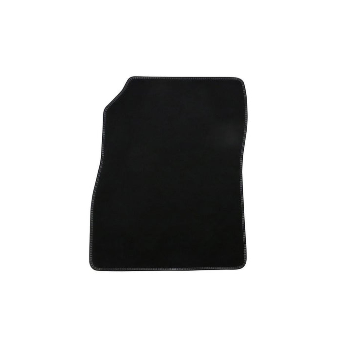 Ford Fiesta (07/2017 - 2023) vloermatten velour voorzijde, met metaalgrijze stiknaden en bevestigingspunten RHD