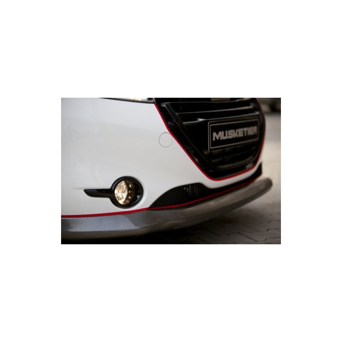 Musketier Peugeot 208 (2012 - 2019) front bumper spoiler carbon-look