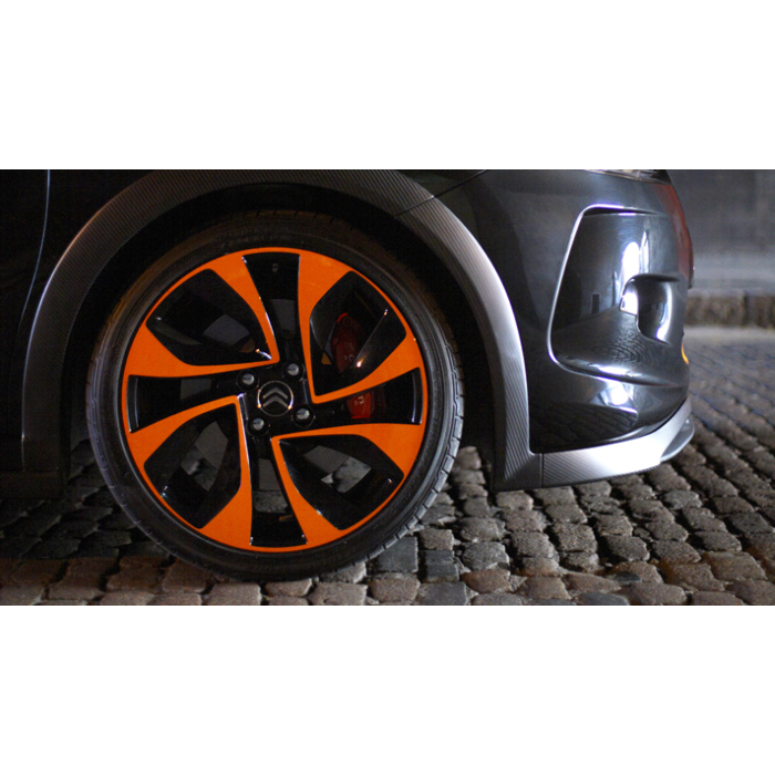 Citroën DS3R 18" 4-holes wheel Vortex orange / black