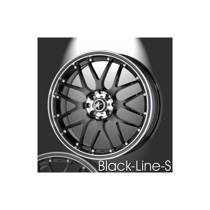 Musketier Citroën DS3 lichtmetalen velg Black-Line-S 6x15 zwart rand gepolijst, zwarte rand