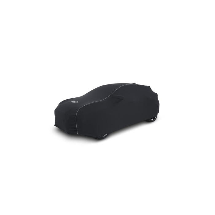Ford Puma (10/2019 - ..) beschermhoes Premium zwart, met witte bies en witte Ford ovaal
