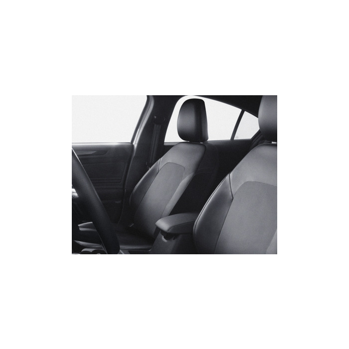 Ford Focus (04/2018 - ..) premium seat cover for passenger seat, black faux leather