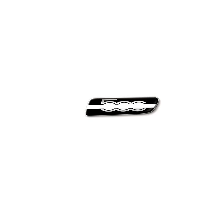 Fiat 500/500c badge 500 logo zwart