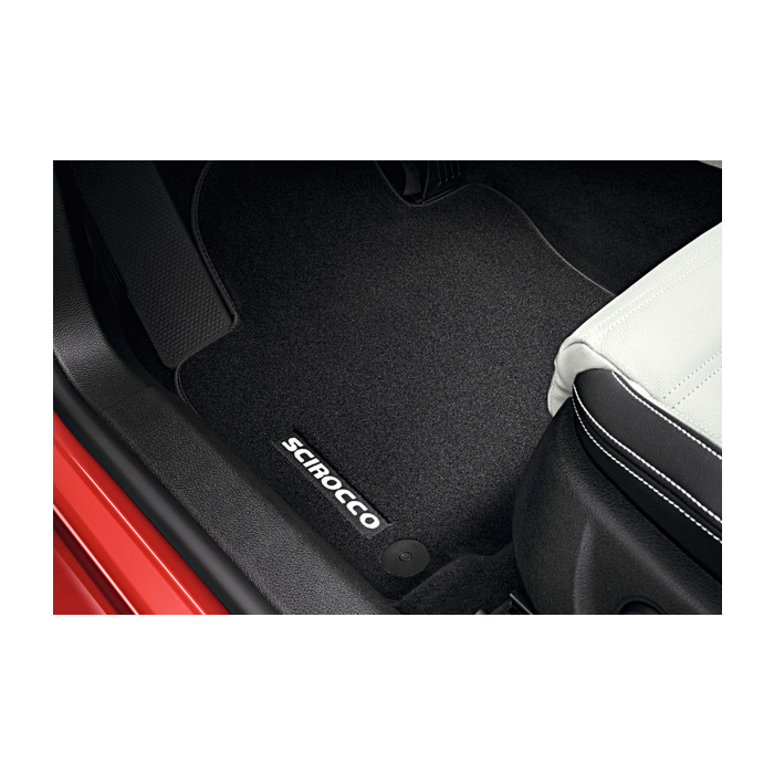Volkswagen Scirocco vloermatten velours, voorzijde (draai-bevestiging)