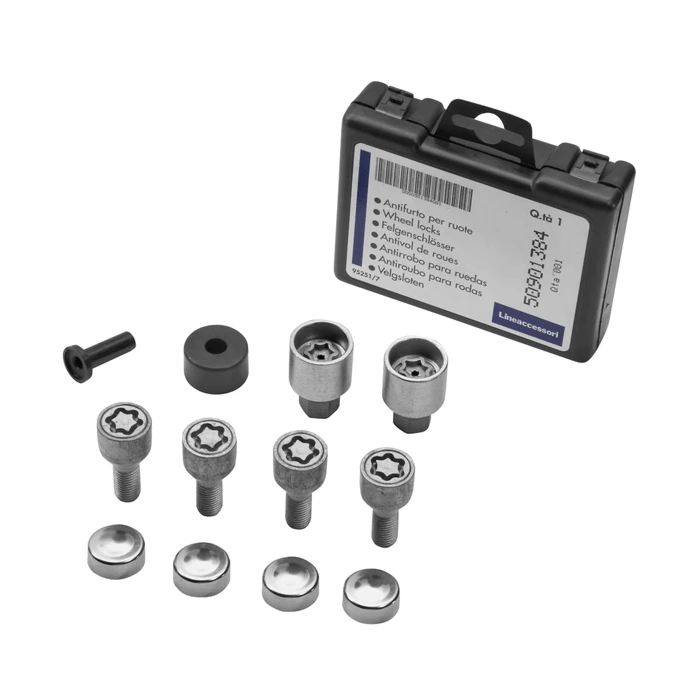 Fiat Punto afsluitbare bouten voor lichtmetalen velgen Fiat Punto afsluitbare bouten voor lichtmetalen velgen