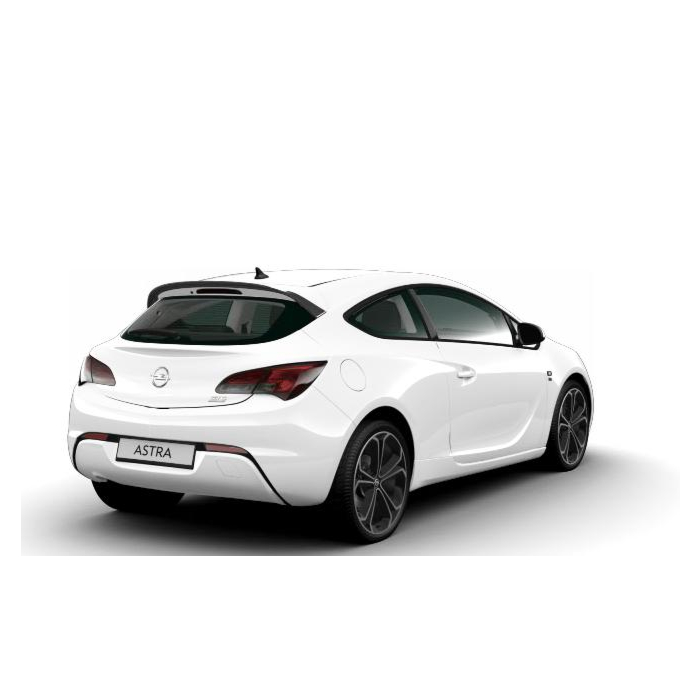 Opel Astra J GTC OPC-line rear bumper spoiler with chromed exhaust pipe