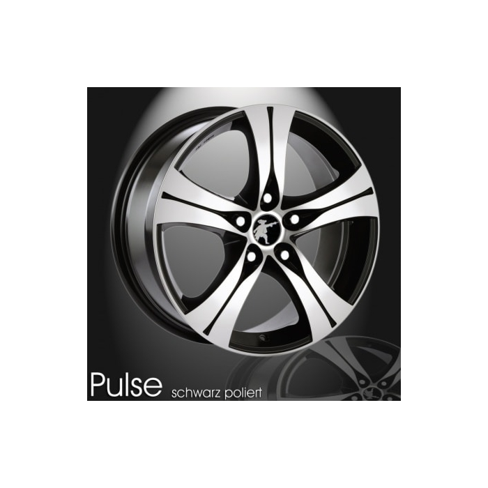 Musketier Peugeot 308 (2013 - ..) lichtmetalen velg Pulse 7,5x17 zwart gepolijst