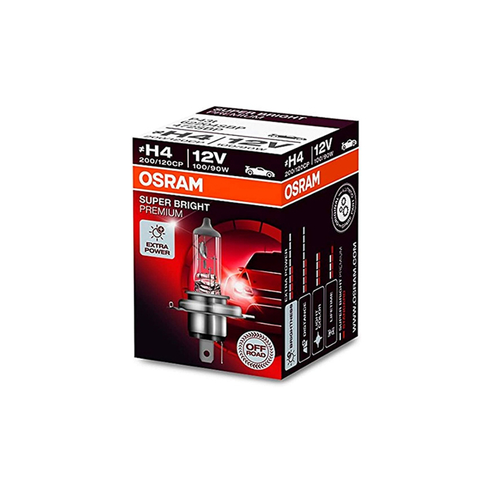 Osram H4 BiLux halogeen lamp helder 62204SBP P43t 80/100 Watt Long Life
