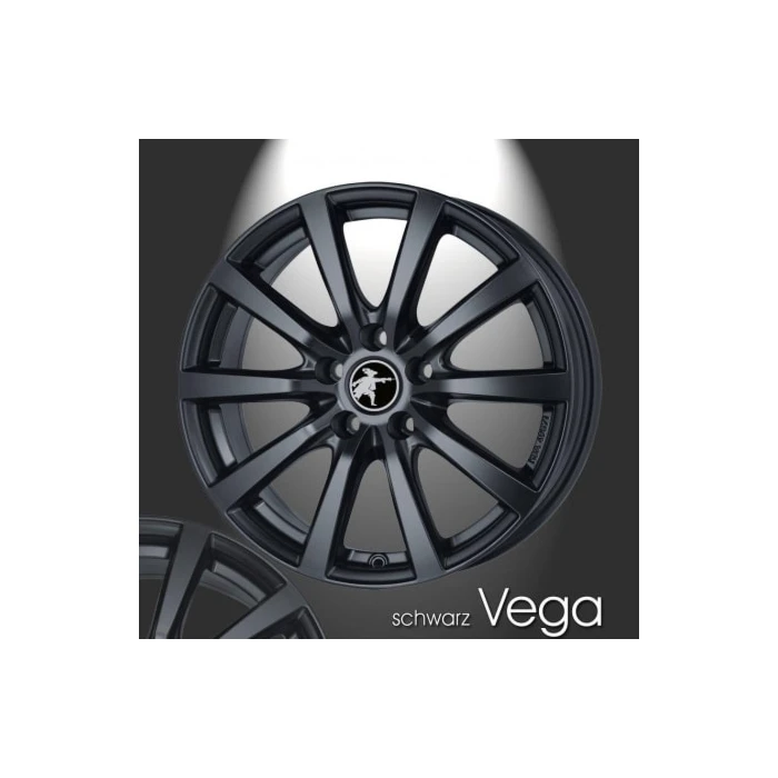 Musketier Peugeot 207 lichtmetalen velg Vega 6,5x16 mat zwart