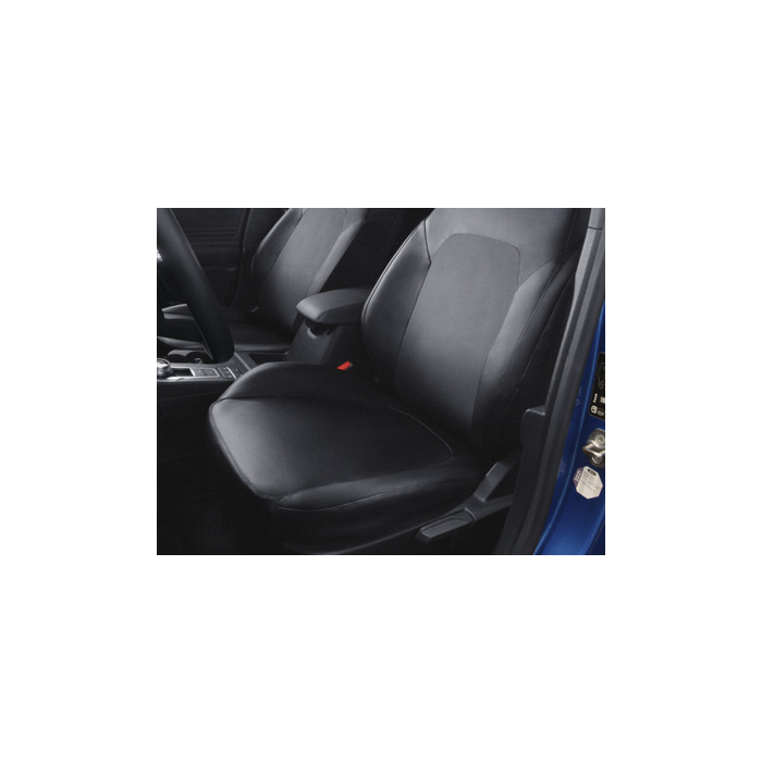Ford Focus (04/2018 - ..) stoelovertrek premium voor bestuurdersstoel, zwart kunstleder