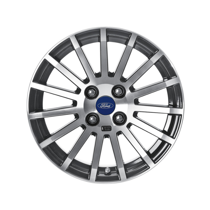 Ford Fiesta (09/2008 - 06/2017) lichtmetalen velg 16" 15-spaaks RS-design, gepolijst zwart