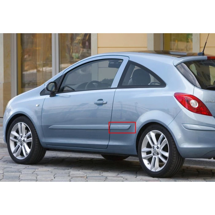 Opel Corsa D 3-drs stootlijsten achter primer