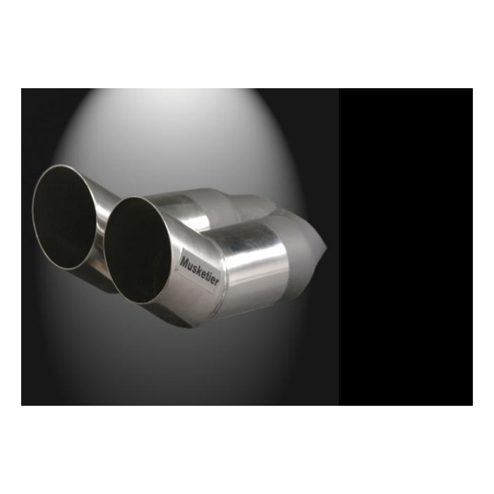 Musketier Peugeot 307 duplex rvs einddemper 2xØ76 mm