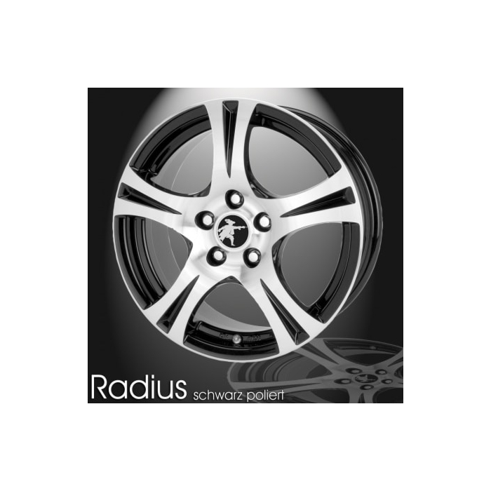 Musketier Peugeot 206 alloy wheel Radius 6,5x15 black polished