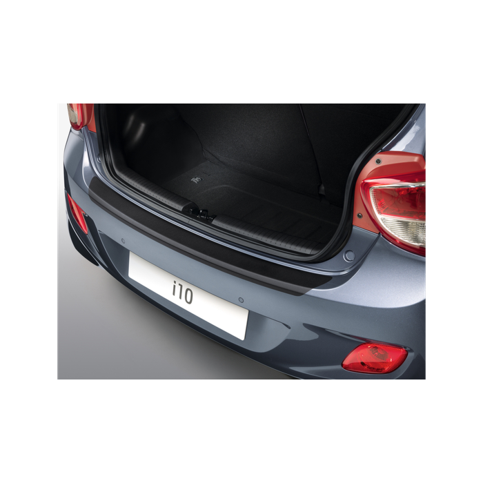 Hyundai i10 (2014 - 2017) achterbumper beschermfolie, zwart