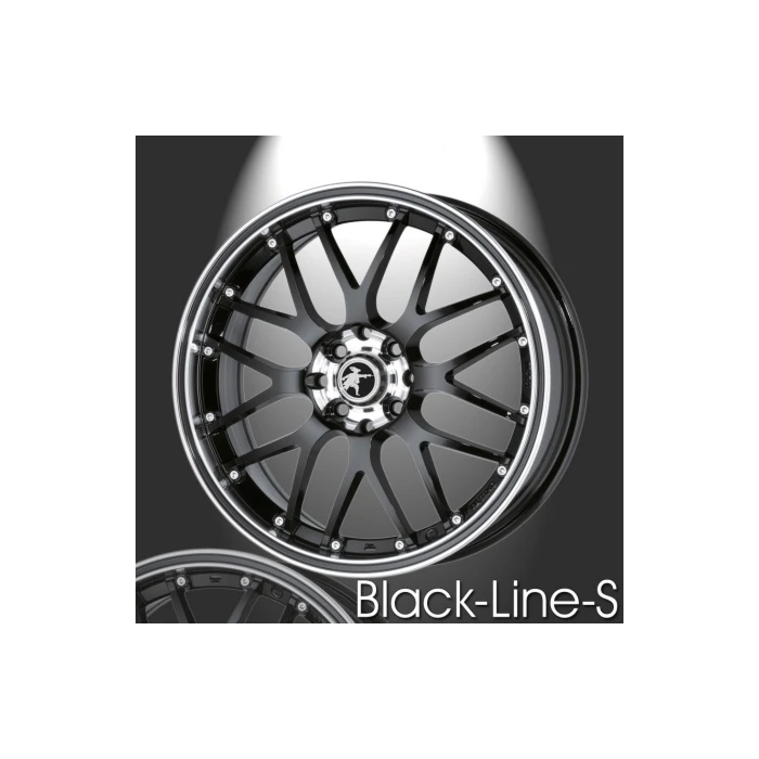 Musketier Citroën C5 2001 - 2008 lichtmetalen velg Black-Line-S 7x17 zwart rand gepolijst, zwarte rand