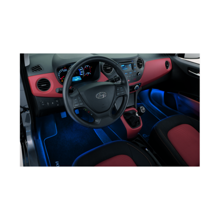 Hyundai i10 (2017 - ..) LED verlichting beenruimte vooraan blauw