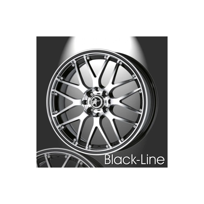 Musketier Citroën DS3 / DS4 / DS5 lichtmetalen velg Black-Line 7x17 zwart gepolijst, zwarte rand Musketier Citroën DS3 / DS4 / DS5 lichtmetalen velg Black-Line 7x17 zwart gepolijst, zwarte rand