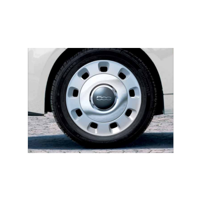 Fiat 500/500c wieldop chroom 15"