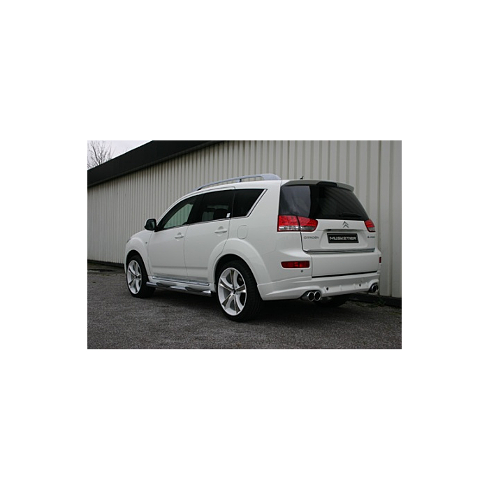 Musketier Citroën C-Crosser / Peugeot 4007 duplex rvs einddemper 2xØ90 mm + achterbumperspoiler