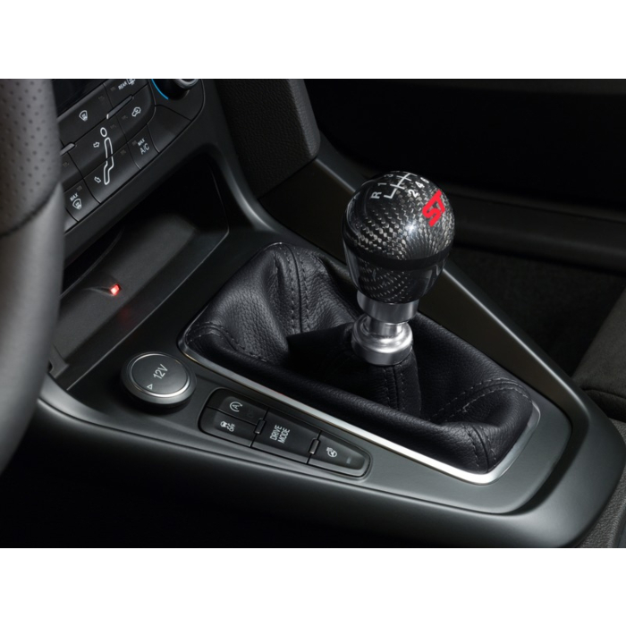 Ford Focus (09/2014 - 03/2018) ST Performance versnellingspookknop 6-versnellingen in carbon met rood ST logo