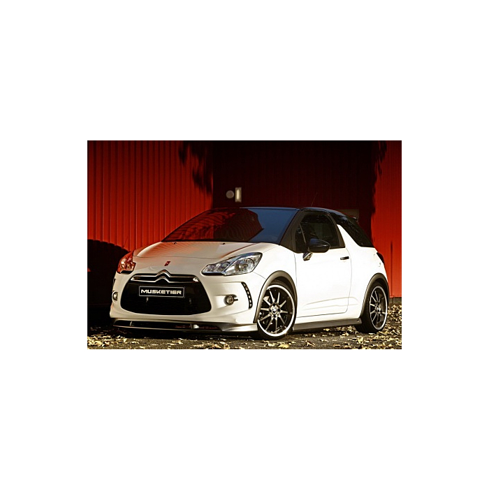 Musketier Citroën DS3 spoilerpakket Tiburon, carbon-look met 2x118x79mm Center Oversize, 1,6VTi
