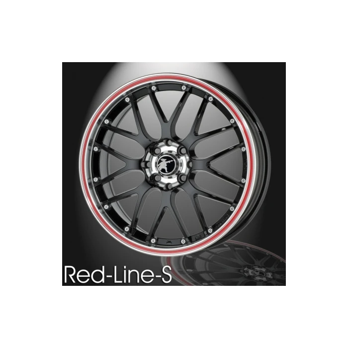 Musketier Citroën C5 2001 - 2008 lichtmetalen velg Red-Line-S 7x17 zwart rand gepolijst, rode rand