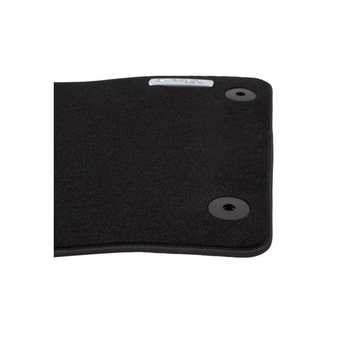 Ford Focus (02/2015 - 03/2018) vloermatten velour voorzijde, zwart met logo RHD