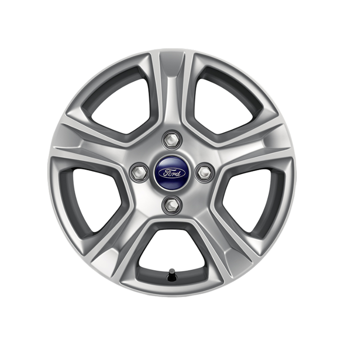 Ford Tourneo Courier / Transit Courier (03/2014 - 07/2023) lichtmetalen velg 15" 5-spaaks design, zilver